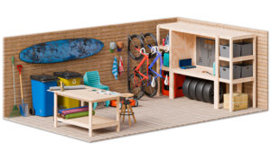 what fits inside large storage shed