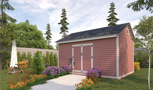 12x16 gable storage shed plans