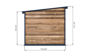 10x10 office shed left side preview