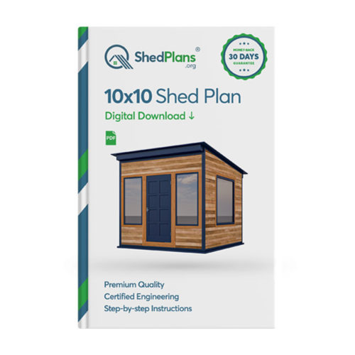 10x10 office shed plan product