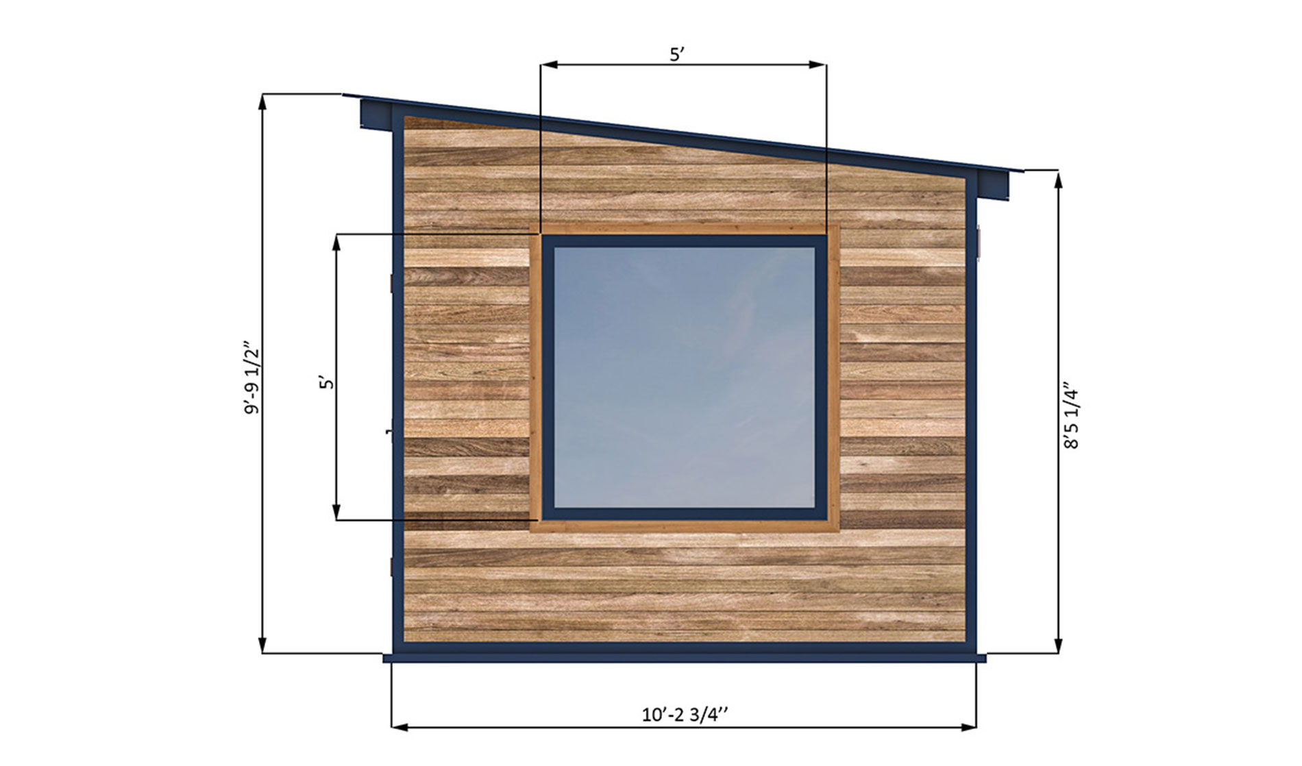 10x10 office shed right side preview