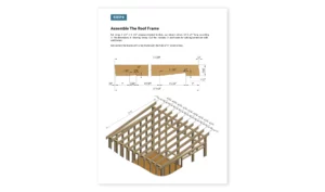 10x12 office shed roof frame assembly