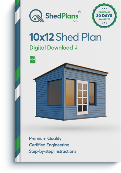 10x12 lean to office shed plan