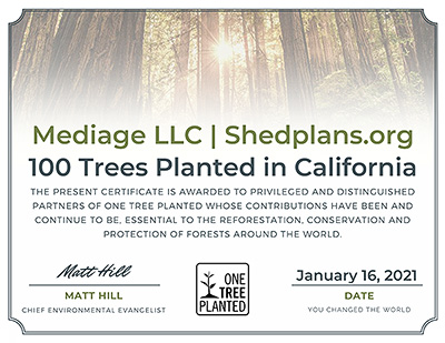 One Tree Planted Certificate