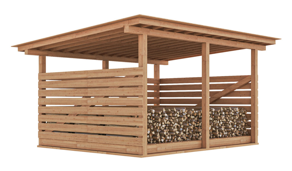 12x16 firewood shed