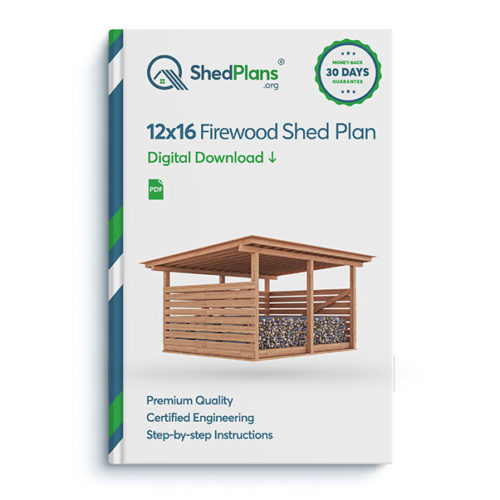 12x16 firewood shed product box