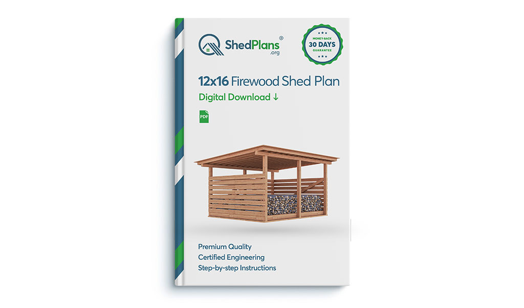 12x16 firewood shed product box