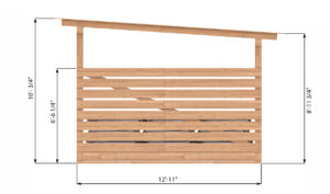 12x16 firewood shed right side preview