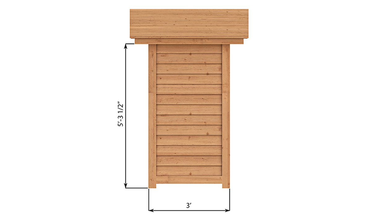 2x3 firewood shed back side preview