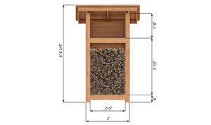 2x3 firewood shed front side preview