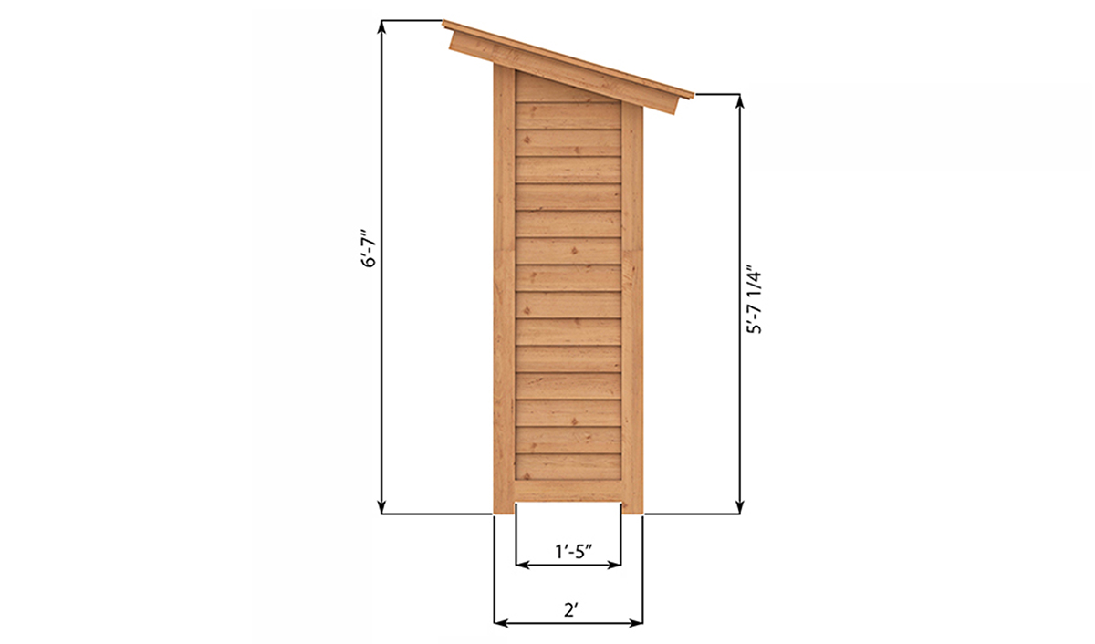 2x3 firewood shed right side preview