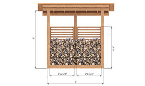 3x6 firewood shed front side preview