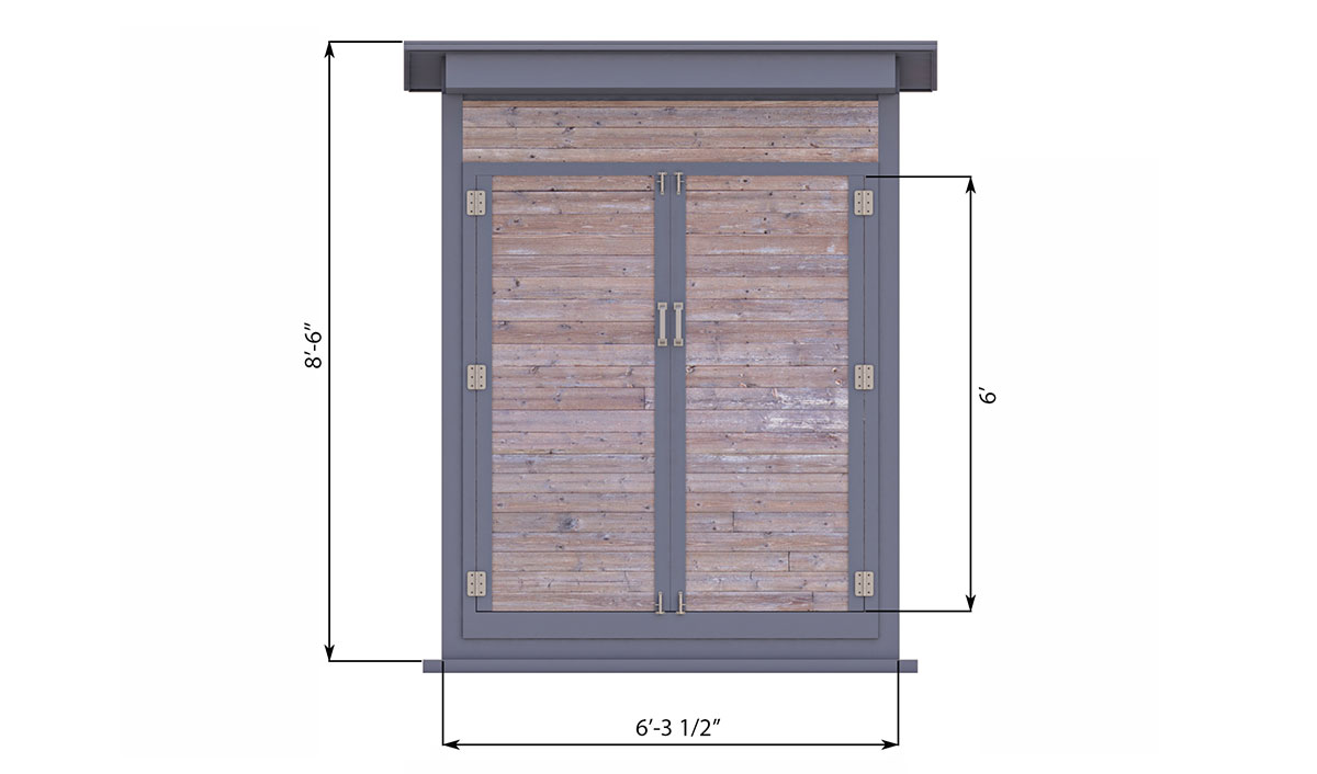 4x6 storage shed front side preview