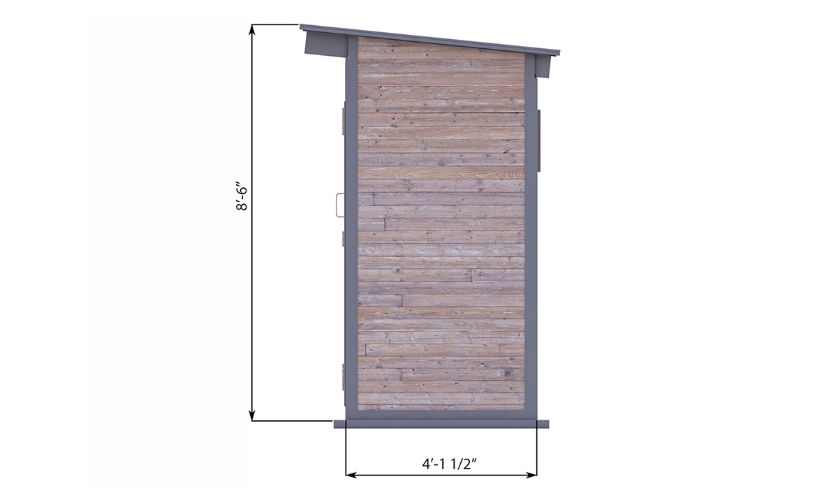 4x6 storage shed left side preview