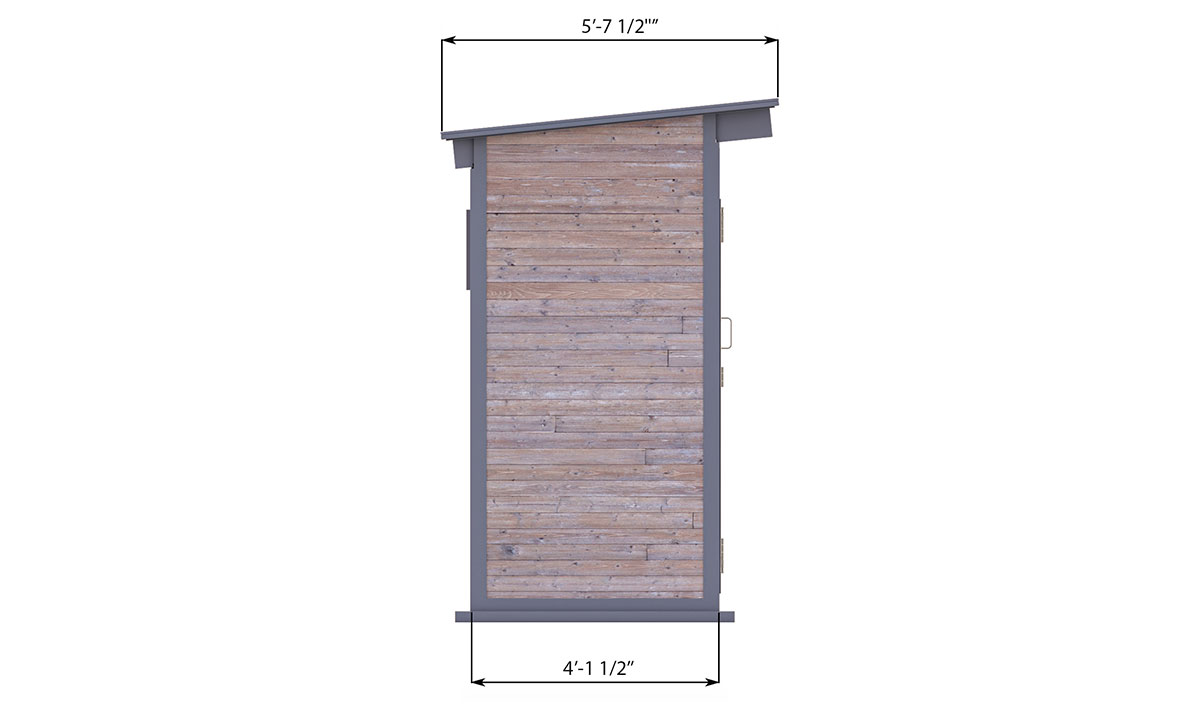 4x6 storage shed right side preview