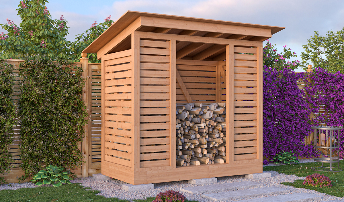 4x8 firewood shed preview