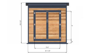 6x8 storage shed front side preview