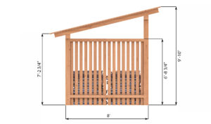 8x10 firewood shed left side preview