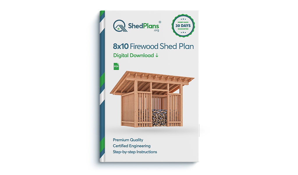 8x10 firewood shed product box