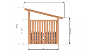 8x10 firewood shed right side preview