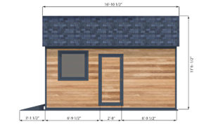 12x16 garage shed front side preview