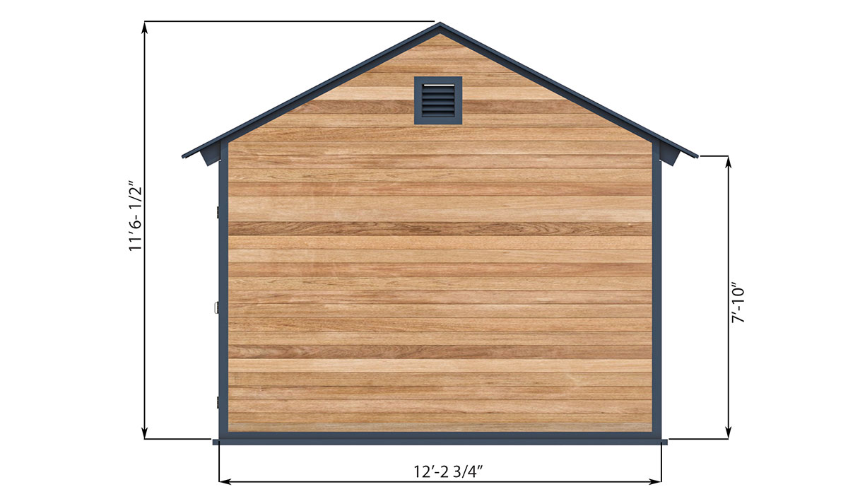 12x16 garage shed right side preview