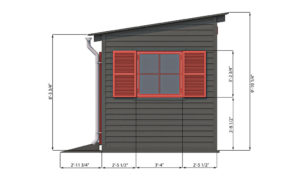 8x10 garden shed left side preview