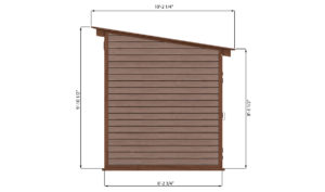 8x10 storage shed right side preview