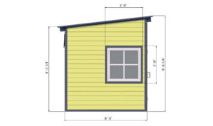 8x10 office shed left side preview