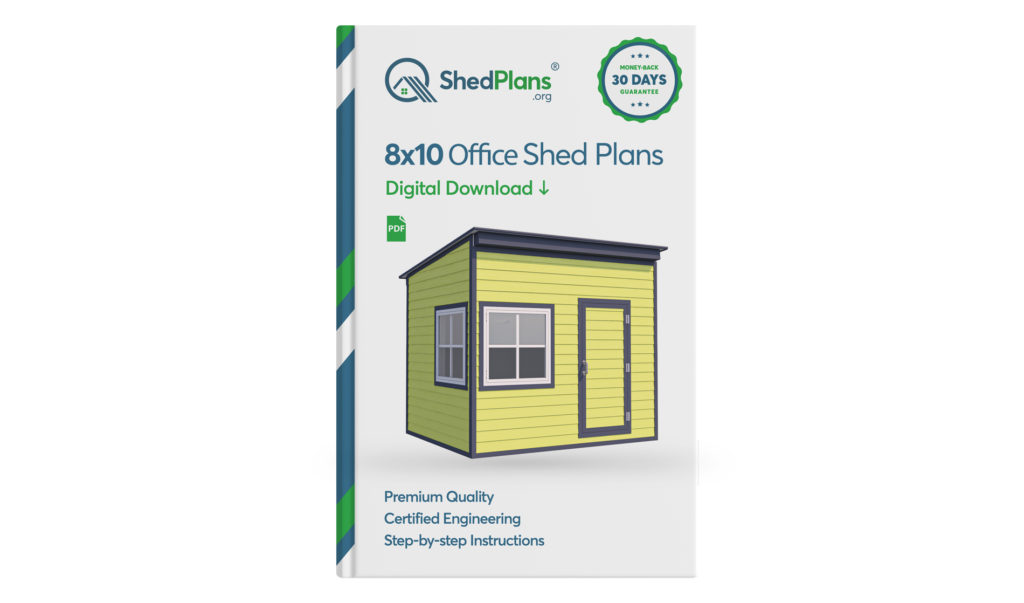 8x10 office shed plans product