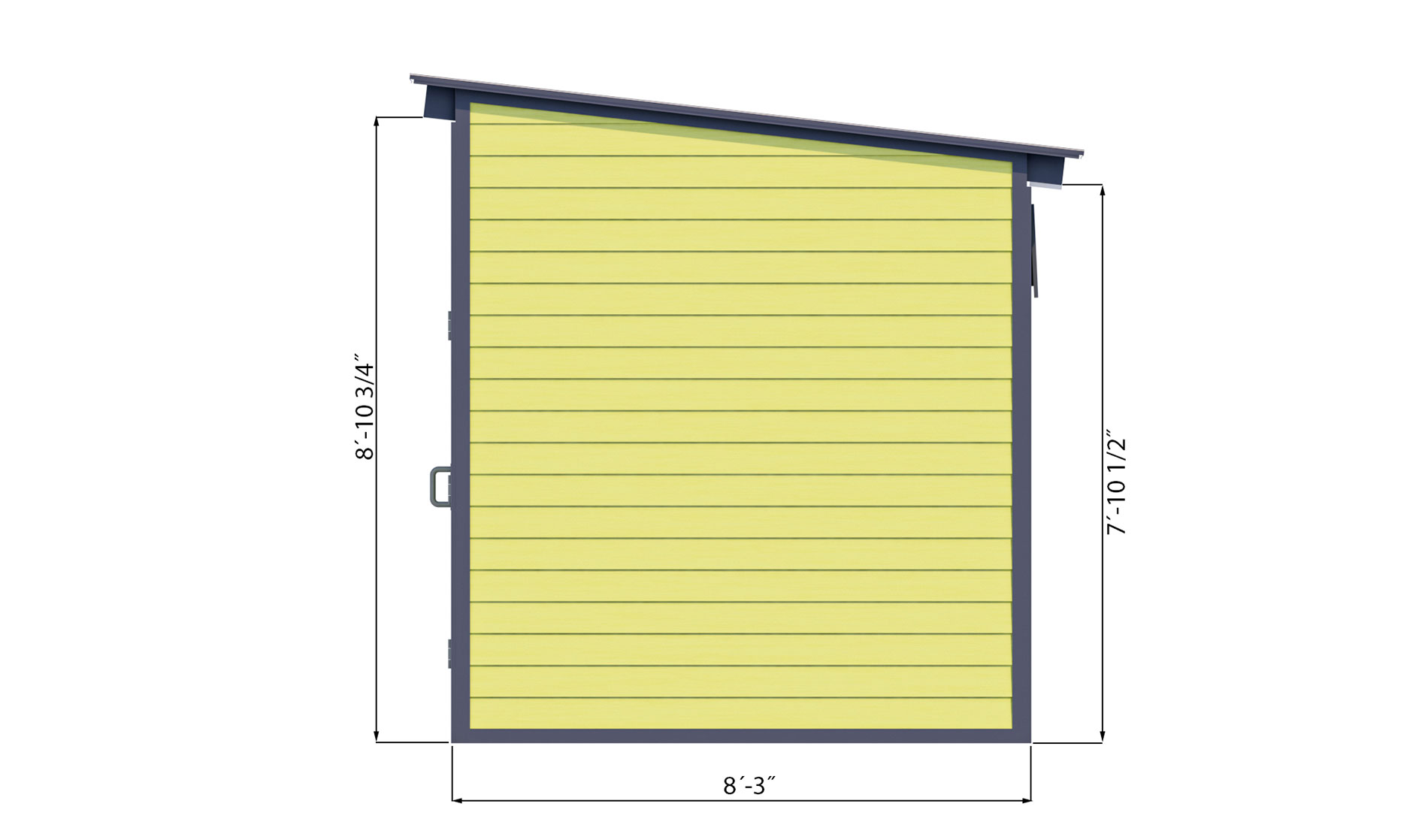 8x10 office shed right side preview