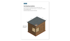 8x10 office shed roof sheathing