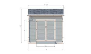 10x10 lean to storage shed front side preview