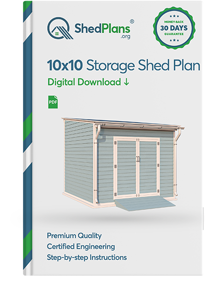 10x10 lean to storage shed plan