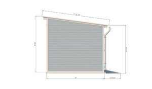 10x10 lean to storage shed right side preview