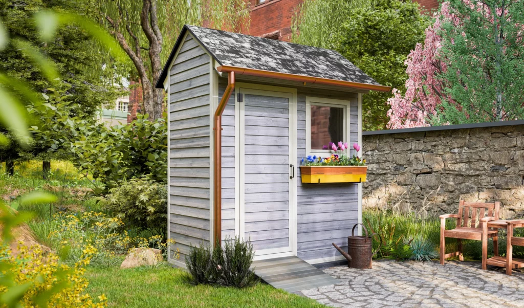4x8 DIY gable storage shed design