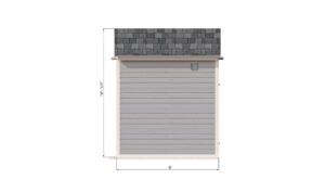 4x8 gable storage shed back side preview