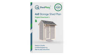 4x8 gable storage shed plans product