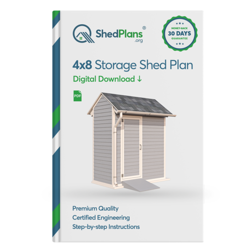 4x8 gable storage shed plans product