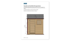 4x8 gable storage shed roof drainage system1
