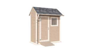 4x8 gable storage shed with window