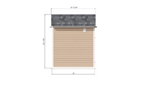 4x8 gable storage shed with window back side preview