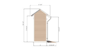 4x8 gable storage shed with window left side preview