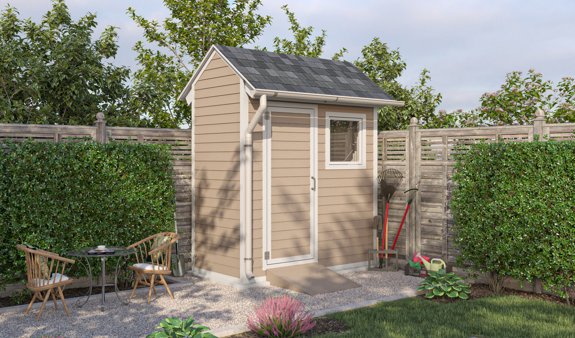 4x8 gable storage shed with window preview