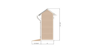 4x8 gable storage shed with window right side preview