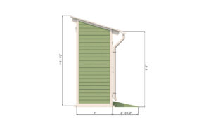 4x8 storage shed left side preview