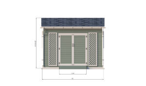 8x12 lean to garden shed front side preview