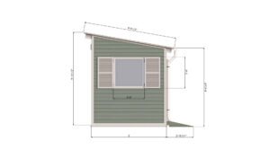8x12 lean to garden shed right side preview