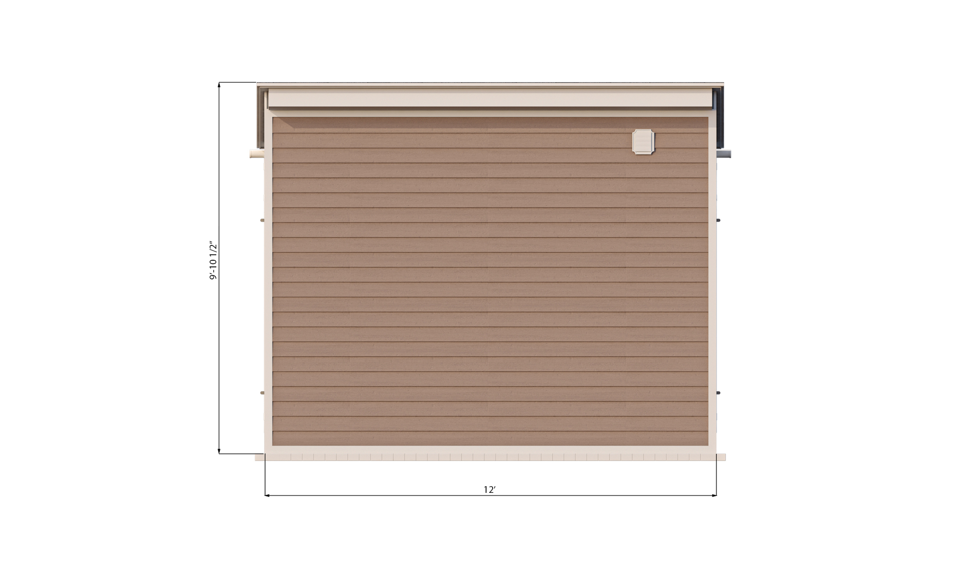 8x12 storage shed back side preview