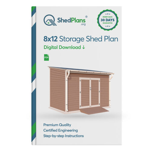 8x12 storage shed plans product